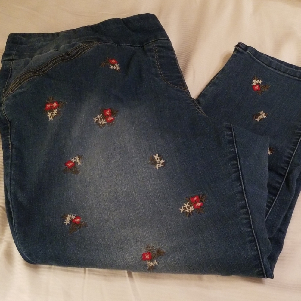 Embroidered Jeans Sz 20W